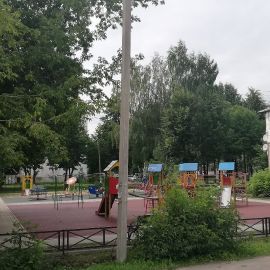 Детская площадка, Рылеево, д. 1, с/п Ганусовское 2018 г.