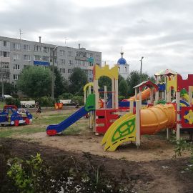 Детская площадка, Рылеево, с/п Ганусовское, 2018 г.